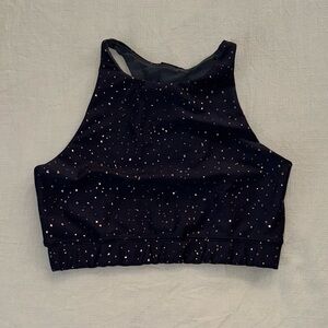Show Up Sparkle High Neck Bra - Peloton